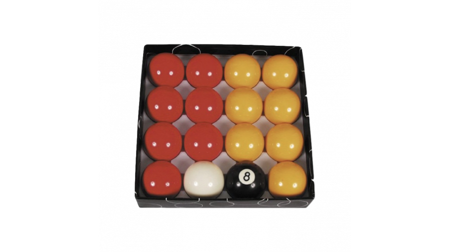 JEU BILLES POOL ø 50.8.mm Rouge/Jaune Standard
