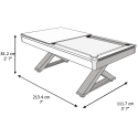 Billard table Guillaume Cross Blanc 7 FT